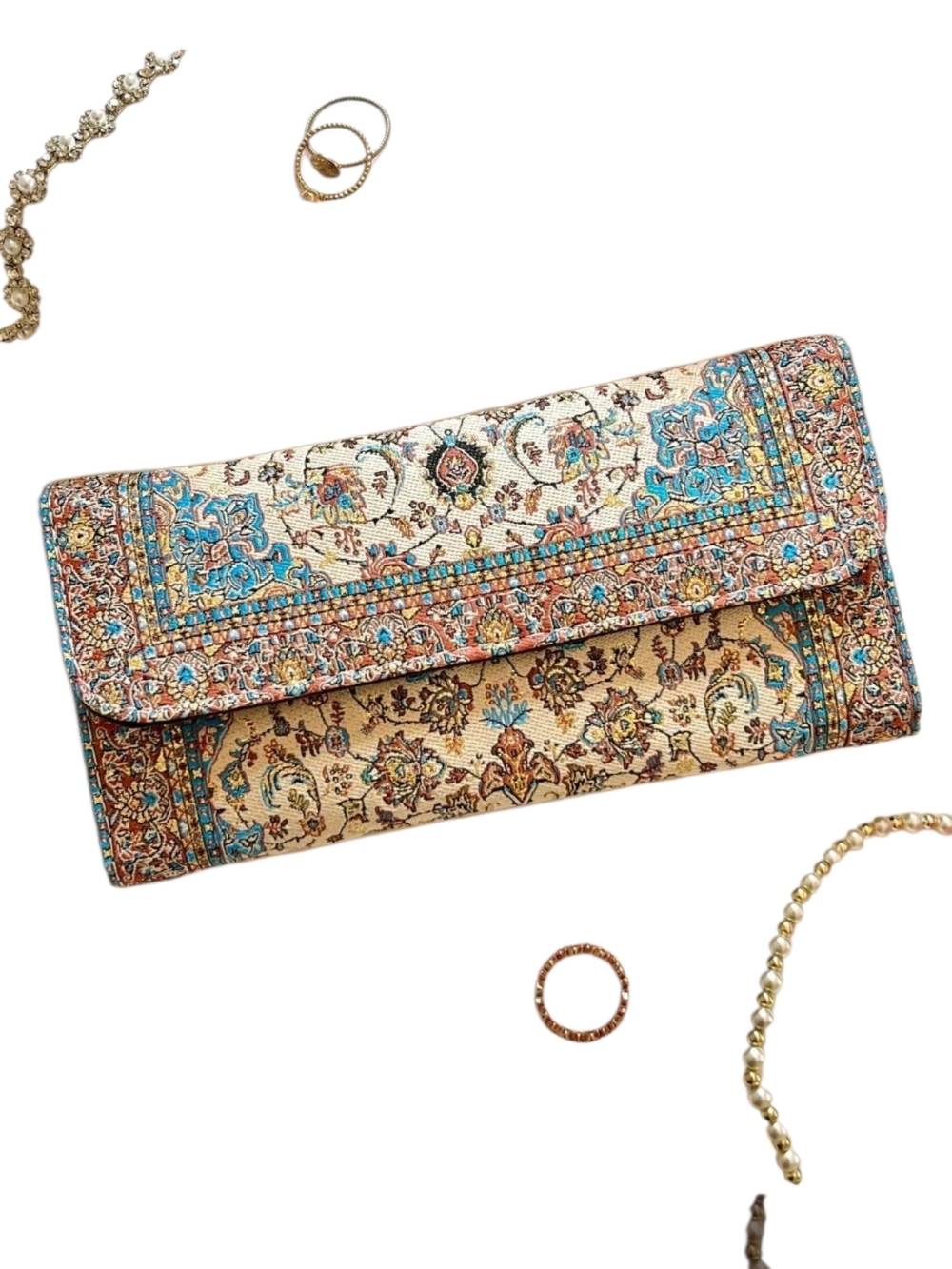 🌟Tapestry Print Tri-Fold Wallet